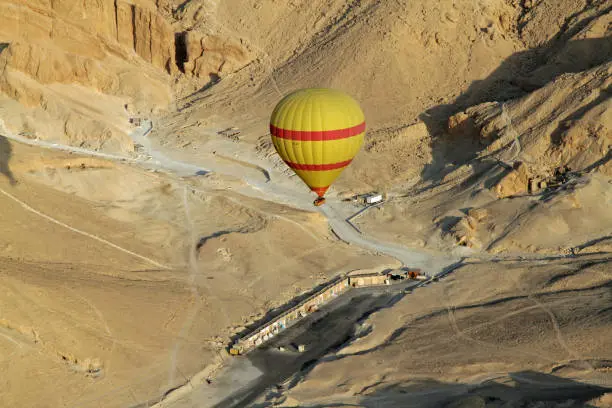 Hot Air Balloon Luxor view of Valley of the Kings
