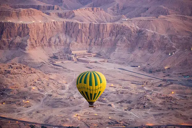 Hot Air Balloon Luxor view of Valley of the Kings