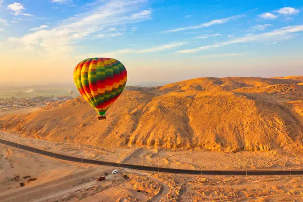 Hot Air Balloon Luxor view of Valley of the Kings